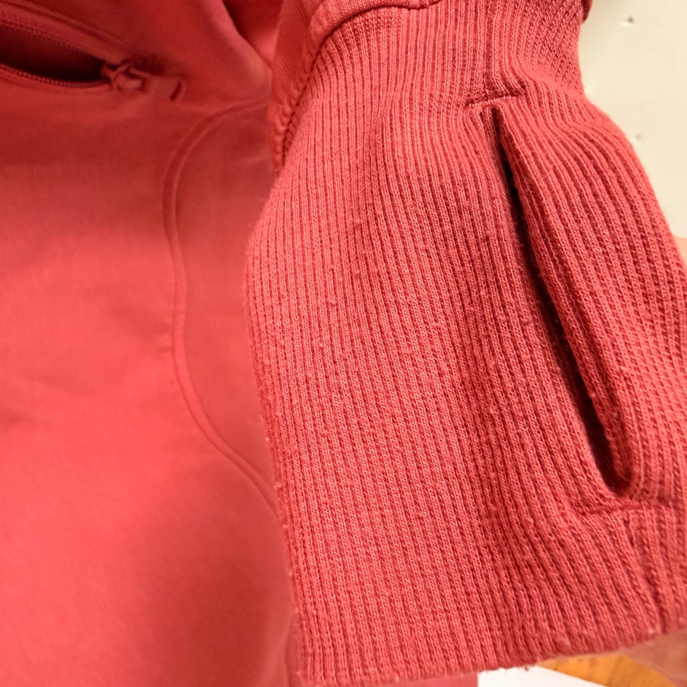 Old Navy Dynamic Fleece Half-Zip Pullover Sweatshirt XS Dusty Rose Crop - Picture 7 of 9
